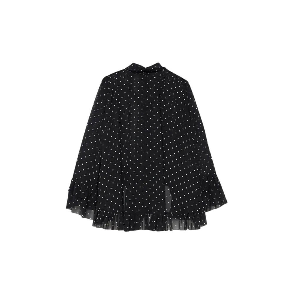 Mint Velvet Black Polka Dot Print Blouse